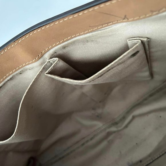 Vintage Tan Leather Coach Legacy Fold Over Shoulder Bag/Cross-Body - Picture 8 of 8